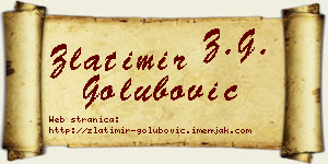 Zlatimir Golubović vizit kartica